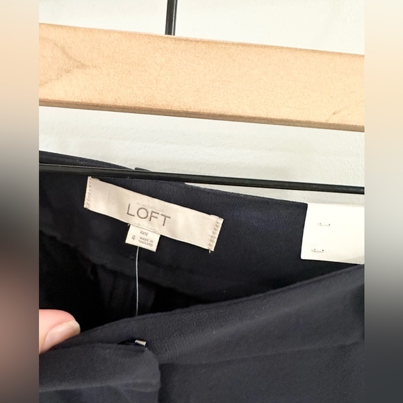 NWT Loft Kate Classic Wide Leg Pants Navy Size 4 - Picture 6 of 8